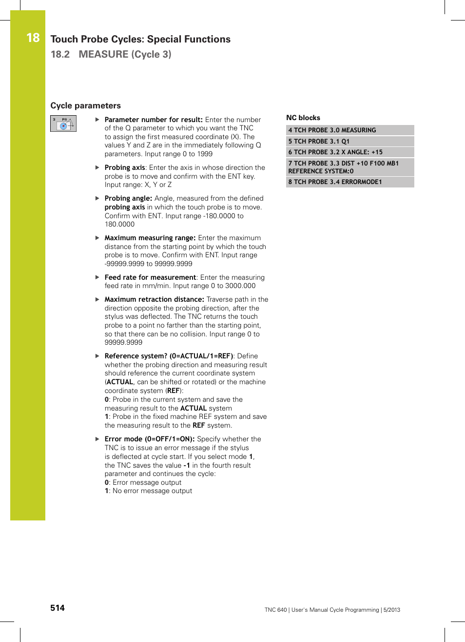 Cycle parameters | HEIDENHAIN TNC 640 (34059x-02) Cycle programming User Manual | Page 514 / 581
