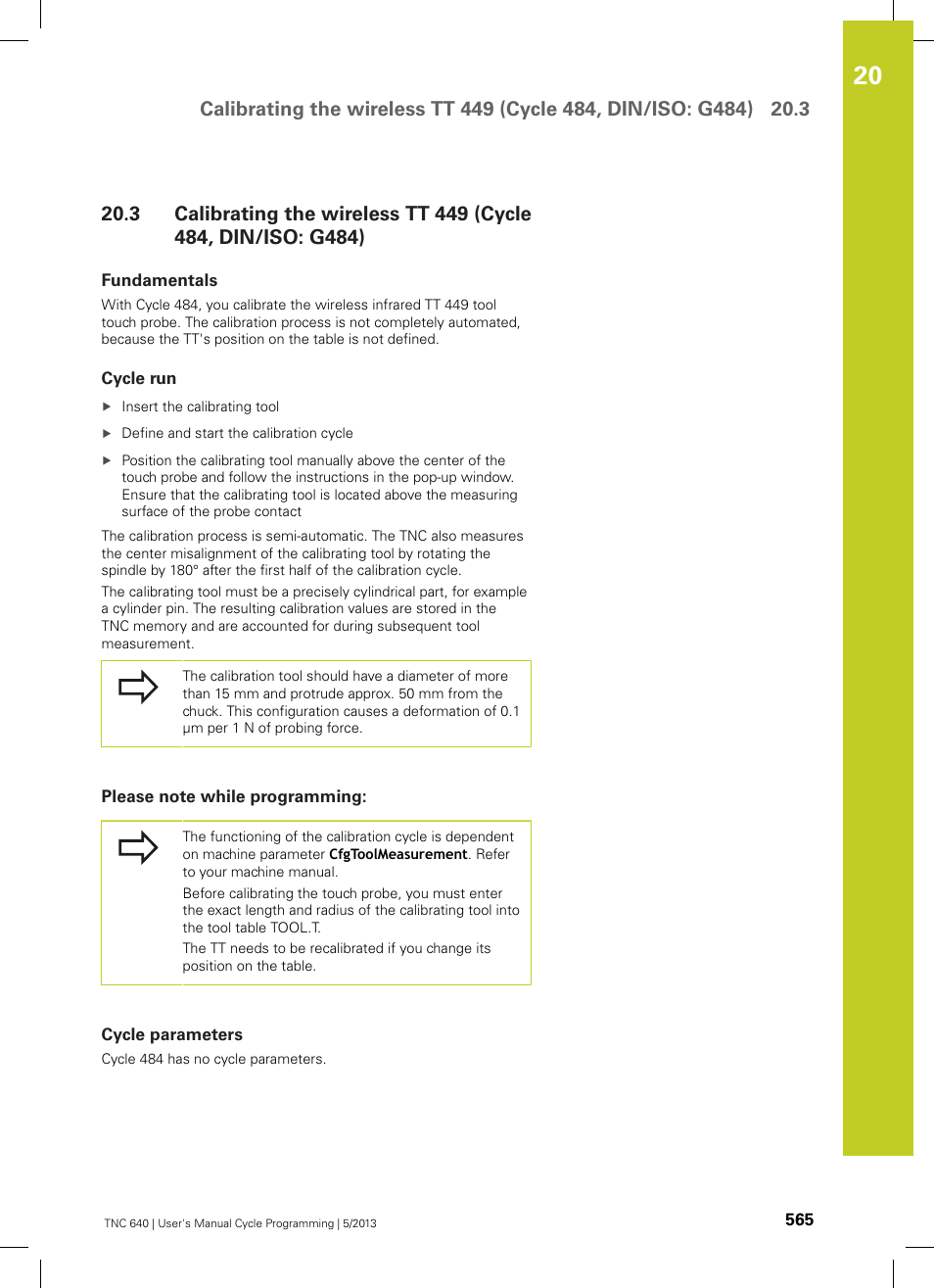 Fundamentals, Cycle run, Please note while programming | Cycle parameters | HEIDENHAIN TNC 640 (34059x-02) Cycle programming User Manual | Page 565 / 581