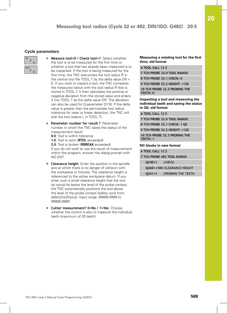 Cycle parameters | HEIDENHAIN TNC 640 (34059x-02) Cycle programming User Manual | Page 569 / 581
