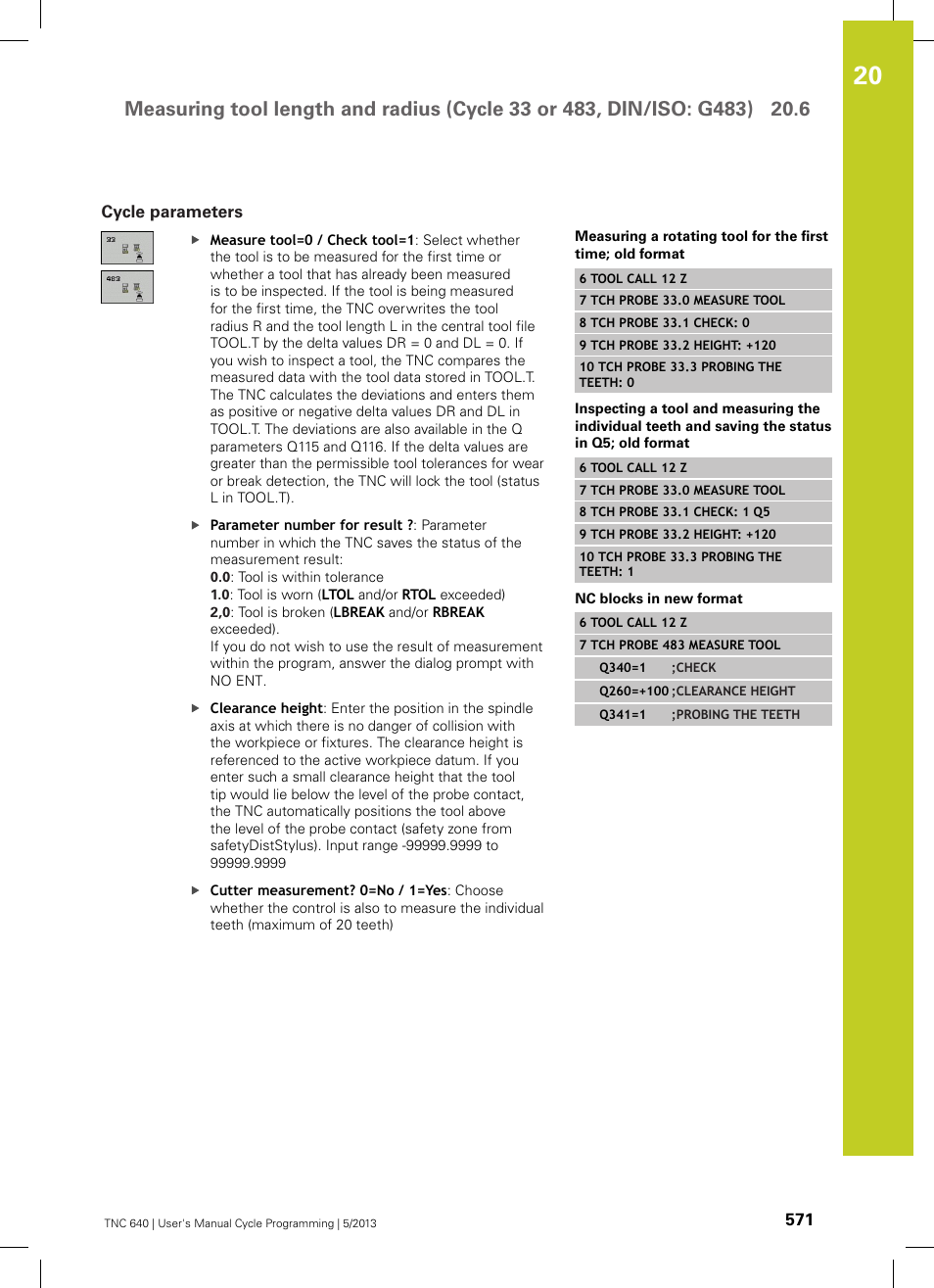 Cycle parameters | HEIDENHAIN TNC 640 (34059x-02) Cycle programming User Manual | Page 571 / 581