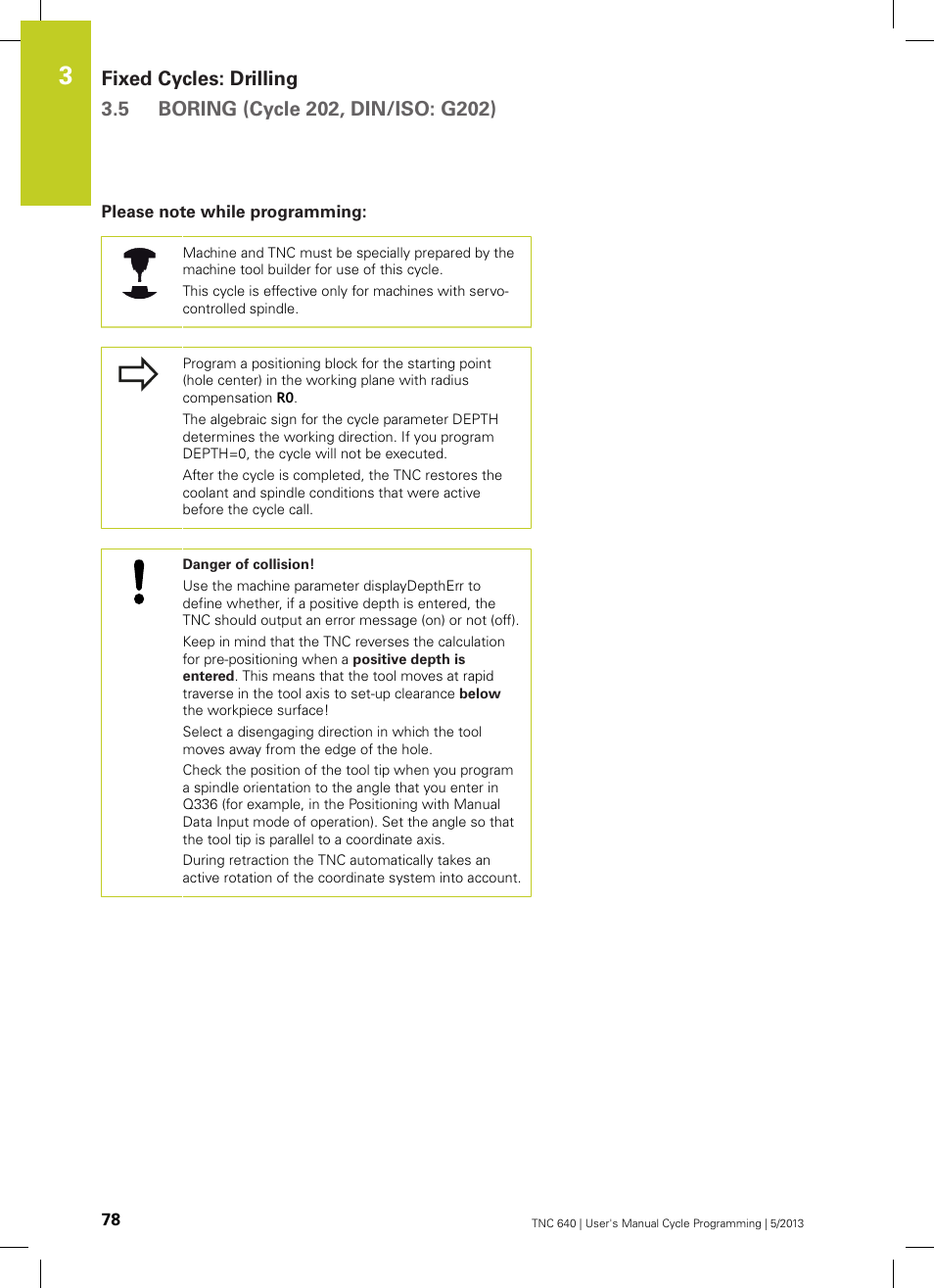 Please note while programming | HEIDENHAIN TNC 640 (34059x-02) Cycle programming User Manual | Page 78 / 581