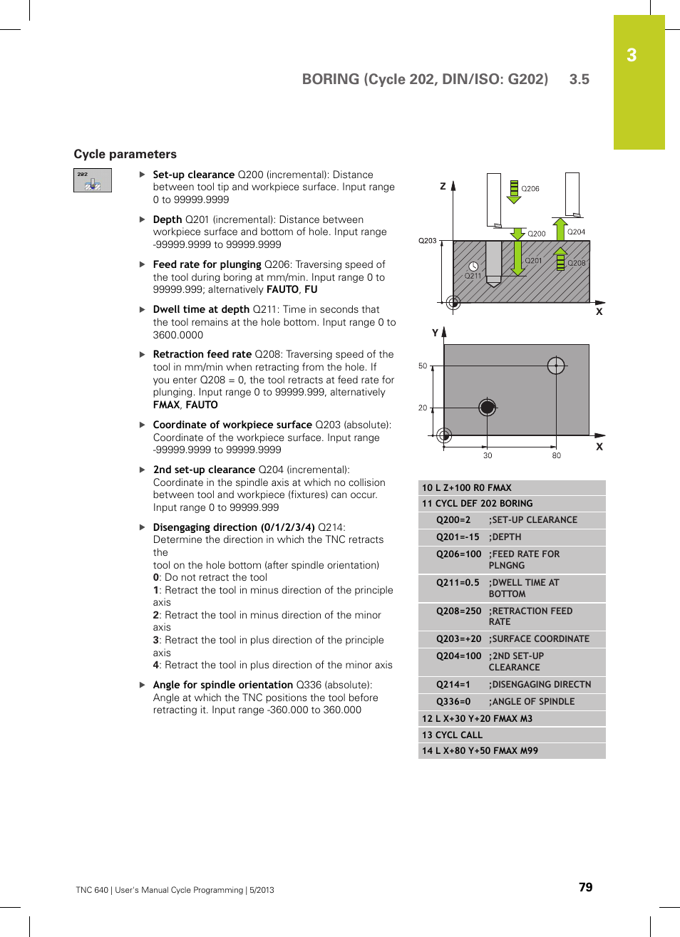 Cycle parameters | HEIDENHAIN TNC 640 (34059x-02) Cycle programming User Manual | Page 79 / 581