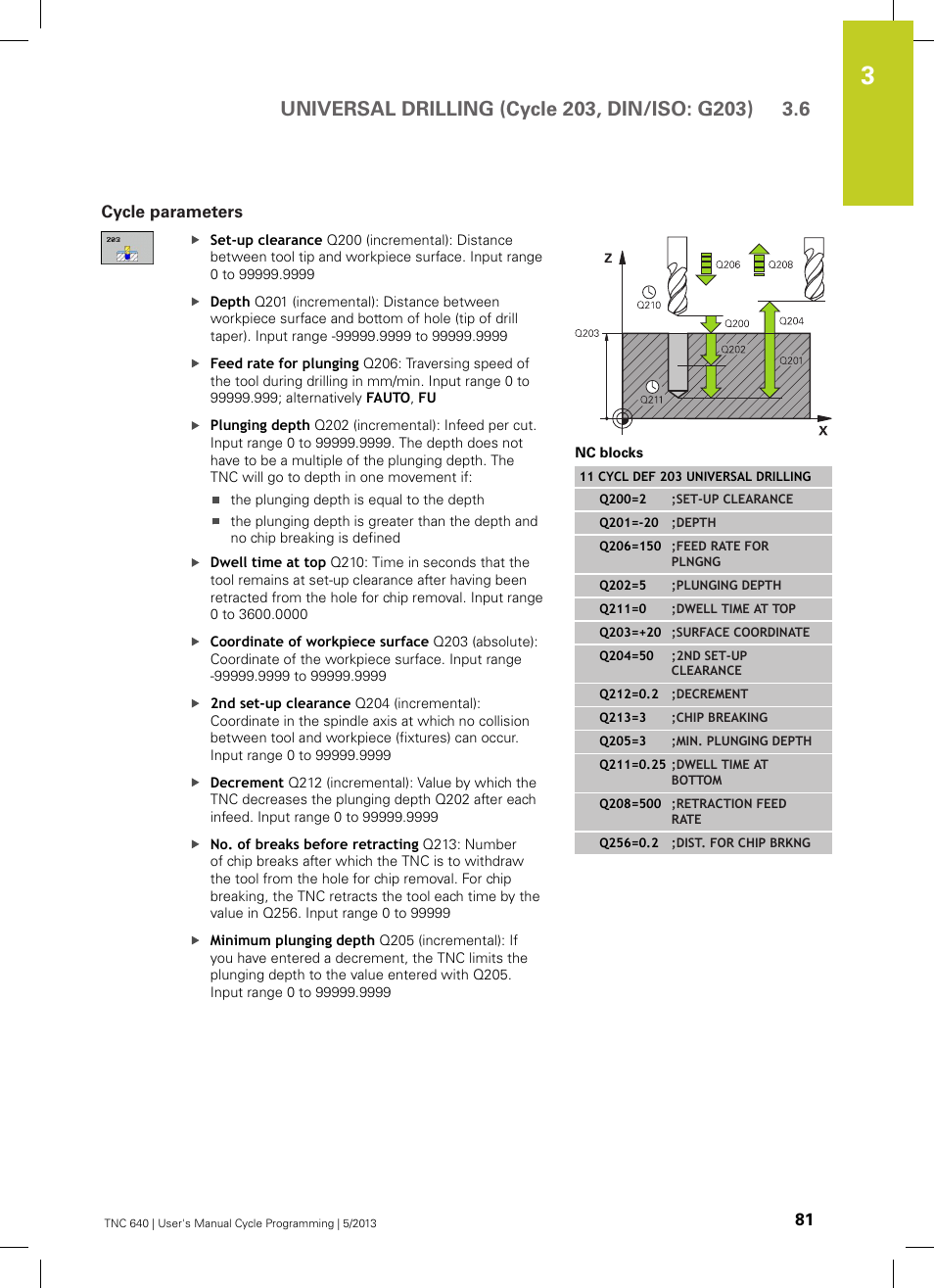 Cycle parameters | HEIDENHAIN TNC 640 (34059x-02) Cycle programming User Manual | Page 81 / 581