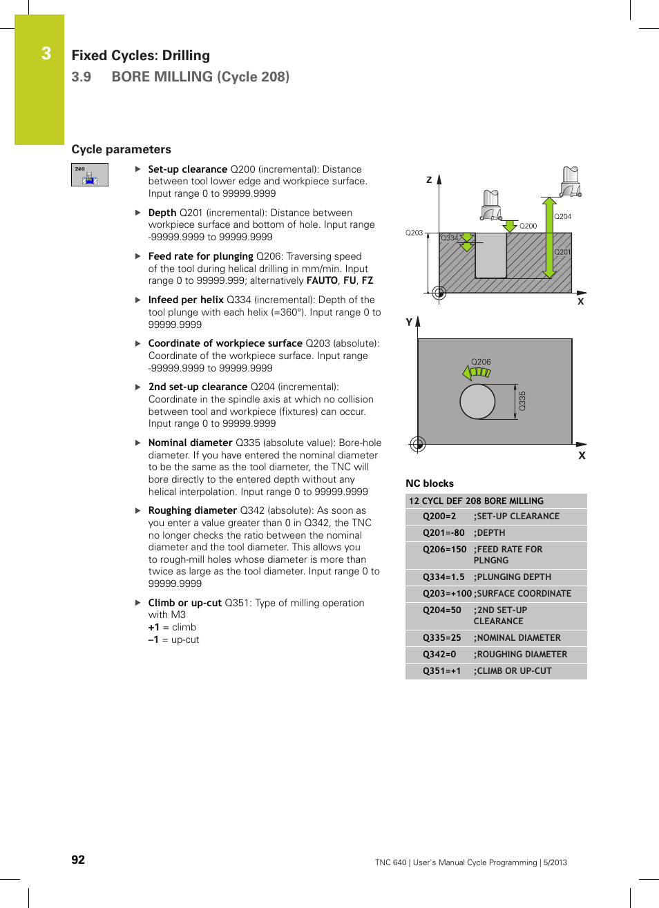 Cycle parameters | HEIDENHAIN TNC 640 (34059x-02) Cycle programming User Manual | Page 92 / 581