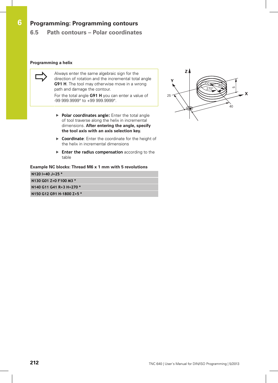 HEIDENHAIN TNC 640 (34059x-02) ISO programming User Manual | Page 212 / 620