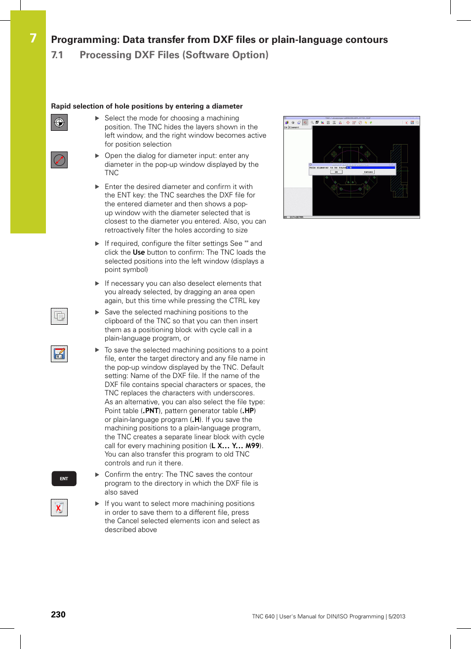 By entering a diameter | HEIDENHAIN TNC 640 (34059x-02) ISO programming User Manual | Page 230 / 620