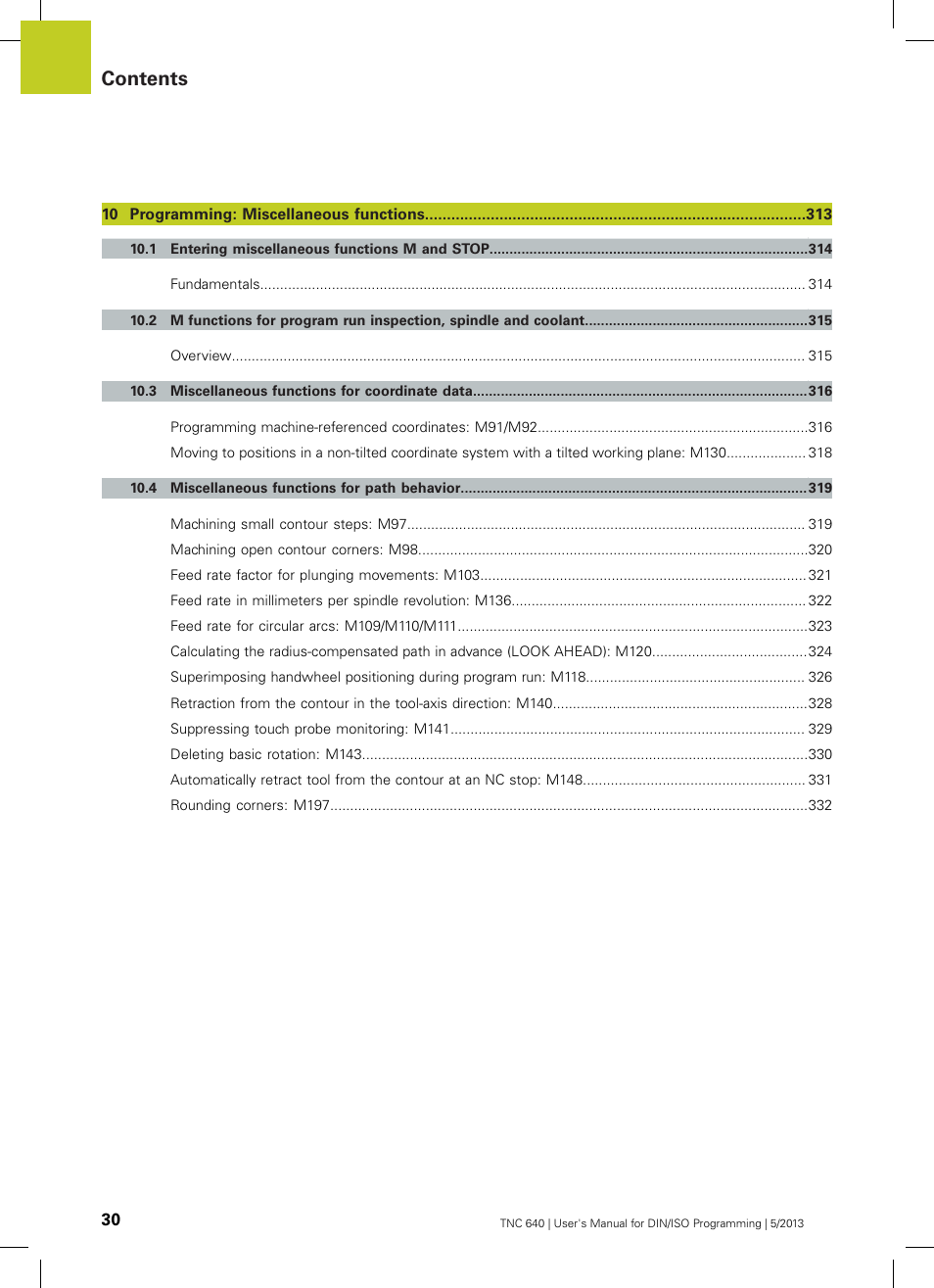 HEIDENHAIN TNC 640 (34059x-02) ISO programming User Manual | Page 30 / 620