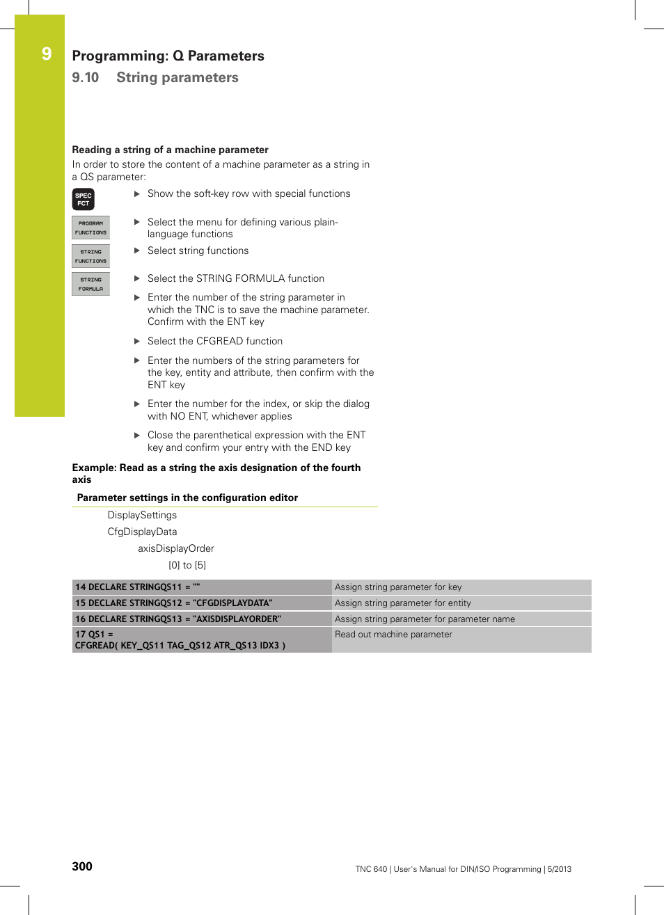 Programming: q parameters 9.10 string parameters | HEIDENHAIN TNC 640 (34059x-02) ISO programming User Manual | Page 300 / 620