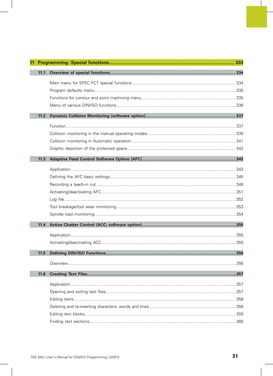 HEIDENHAIN TNC 640 (34059x-02) ISO programming User Manual | Page 31 / 620