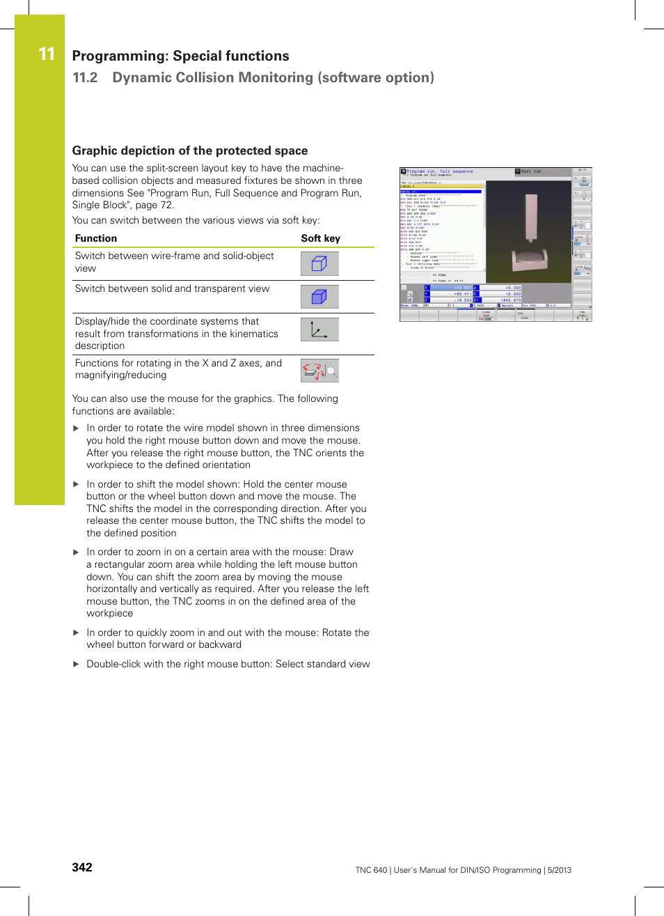 Graphic depiction of the protected space | HEIDENHAIN TNC 640 (34059x-02) ISO programming User Manual | Page 342 / 620