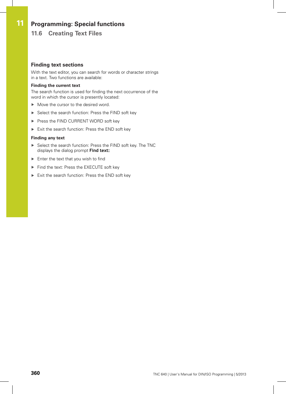 Finding text sections | HEIDENHAIN TNC 640 (34059x-02) ISO programming User Manual | Page 360 / 620