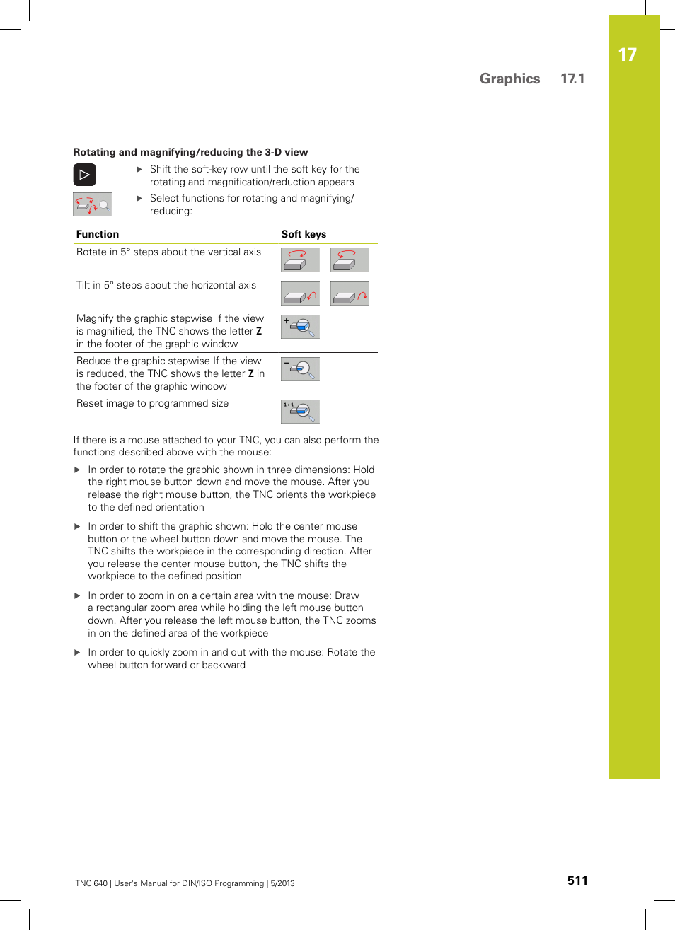 Graphics 17.1 | HEIDENHAIN TNC 640 (34059x-02) ISO programming User Manual | Page 511 / 620