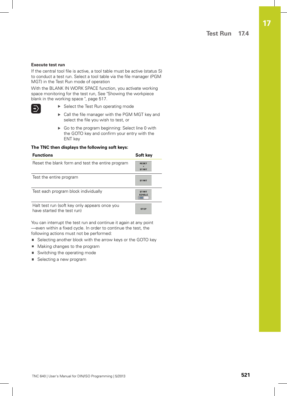 Test run 17.4 | HEIDENHAIN TNC 640 (34059x-02) ISO programming User Manual | Page 521 / 620