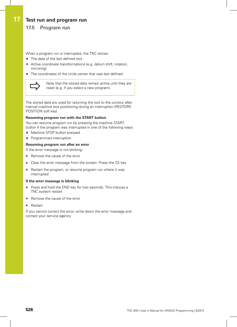 Test run and program run 17.5 program run | HEIDENHAIN TNC 640 (34059x-02) ISO programming User Manual | Page 526 / 620