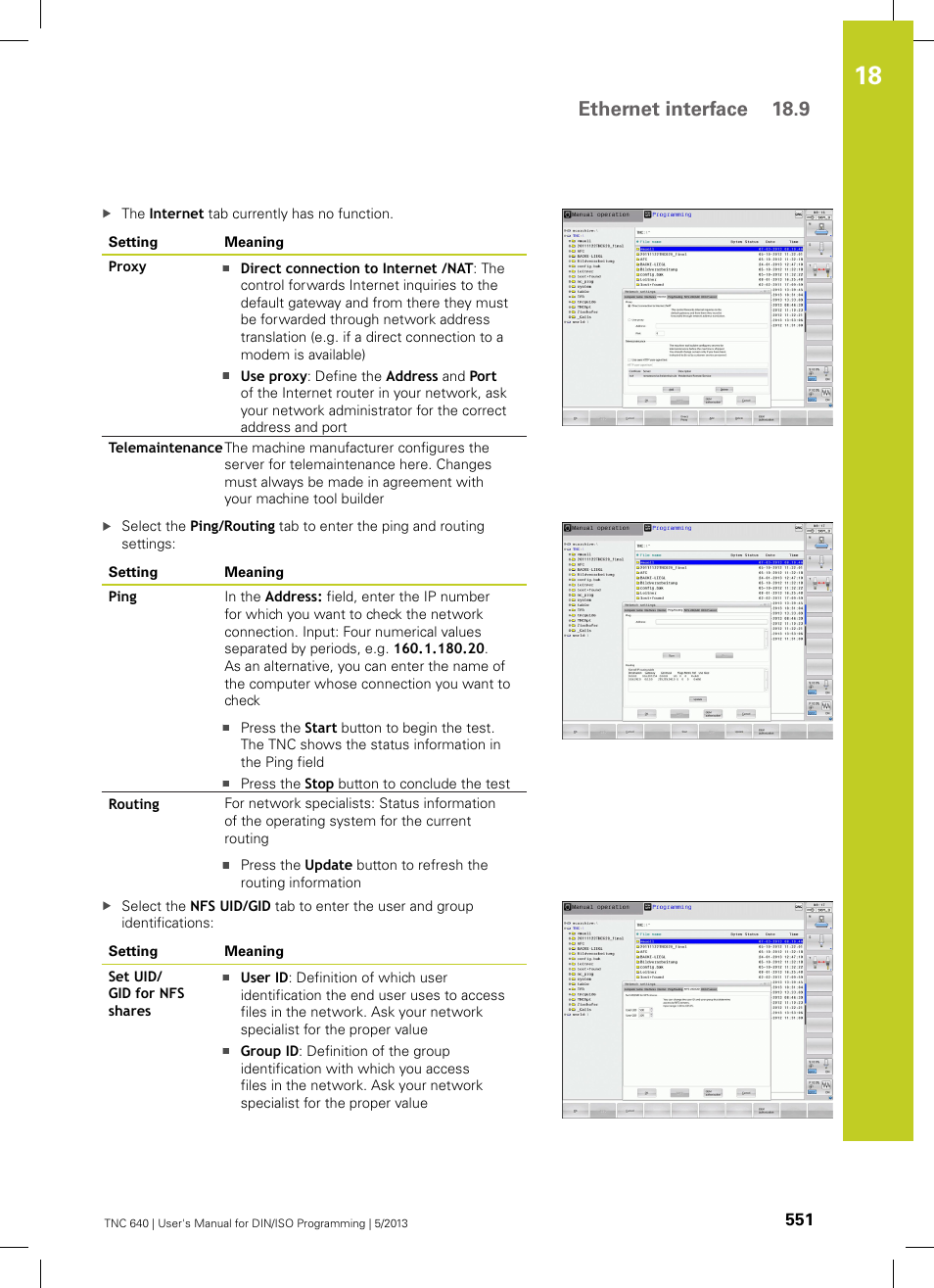Ethernet interface 18.9 | HEIDENHAIN TNC 640 (34059x-02) ISO programming User Manual | Page 551 / 620