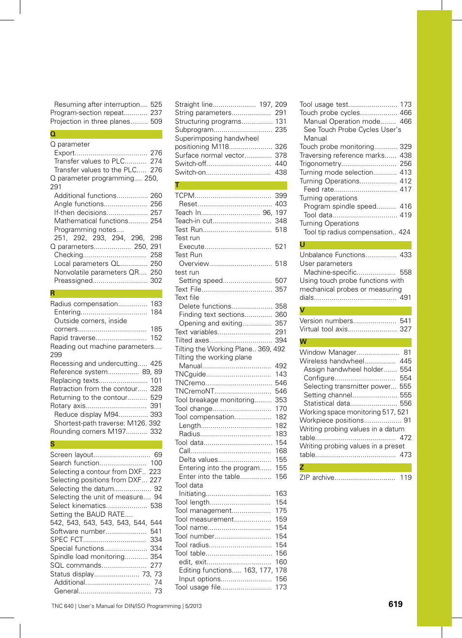 HEIDENHAIN TNC 640 (34059x-02) ISO programming User Manual | Page 619 / 620