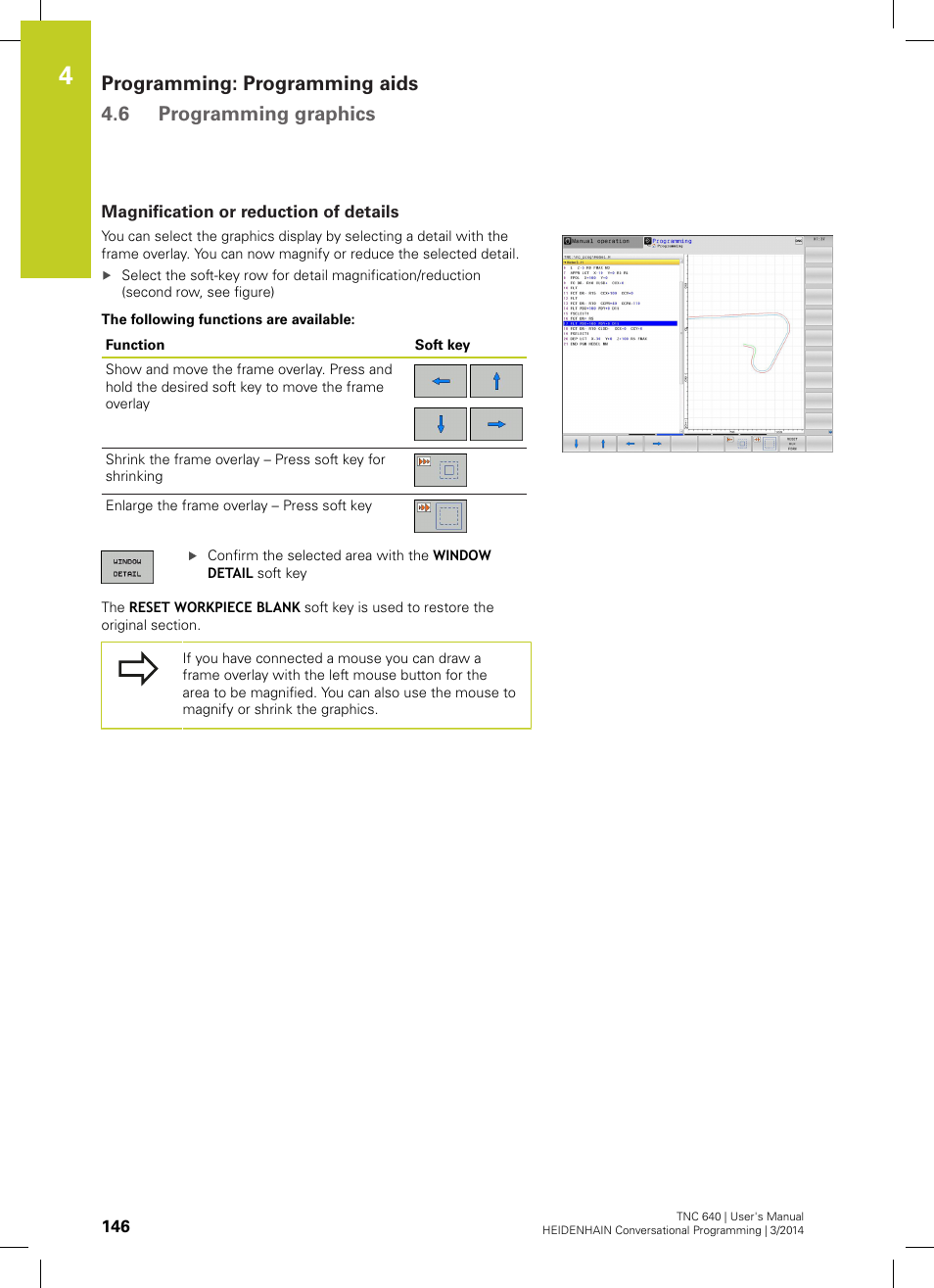 Magnification or reduction of details | HEIDENHAIN TNC 640 (34059x-04) User Manual | Page 146 / 679
