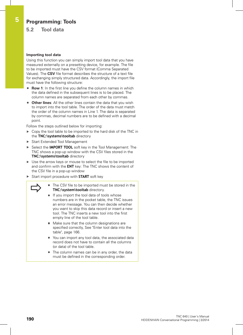 Programming: tools 5.2 tool data | HEIDENHAIN TNC 640 (34059x-04) User Manual | Page 190 / 679