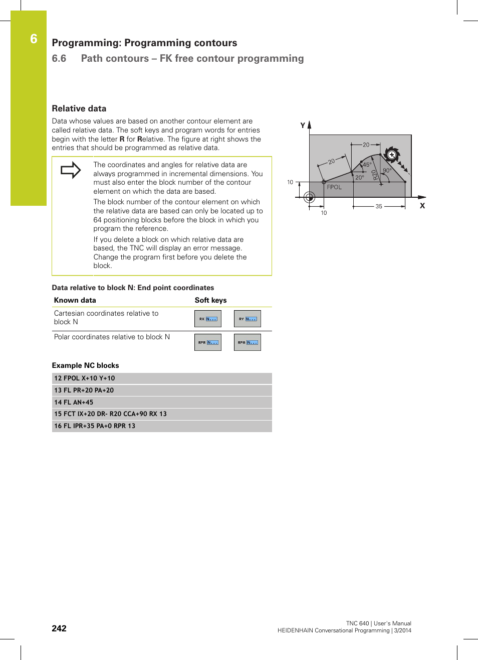 Relative data | HEIDENHAIN TNC 640 (34059x-04) User Manual | Page 242 / 679