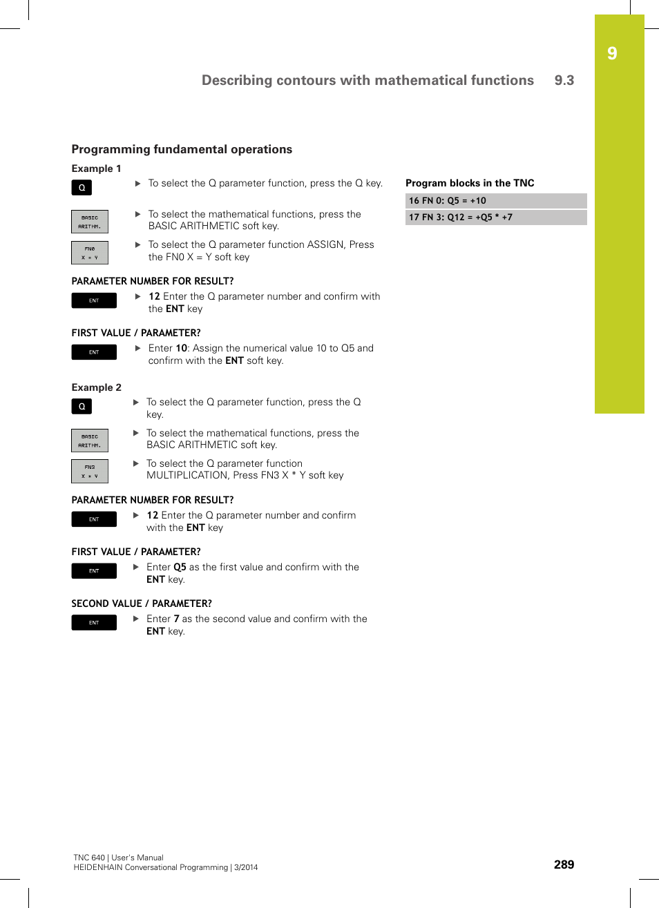 Programming fundamental operations | HEIDENHAIN TNC 640 (34059x-04) User Manual | Page 289 / 679