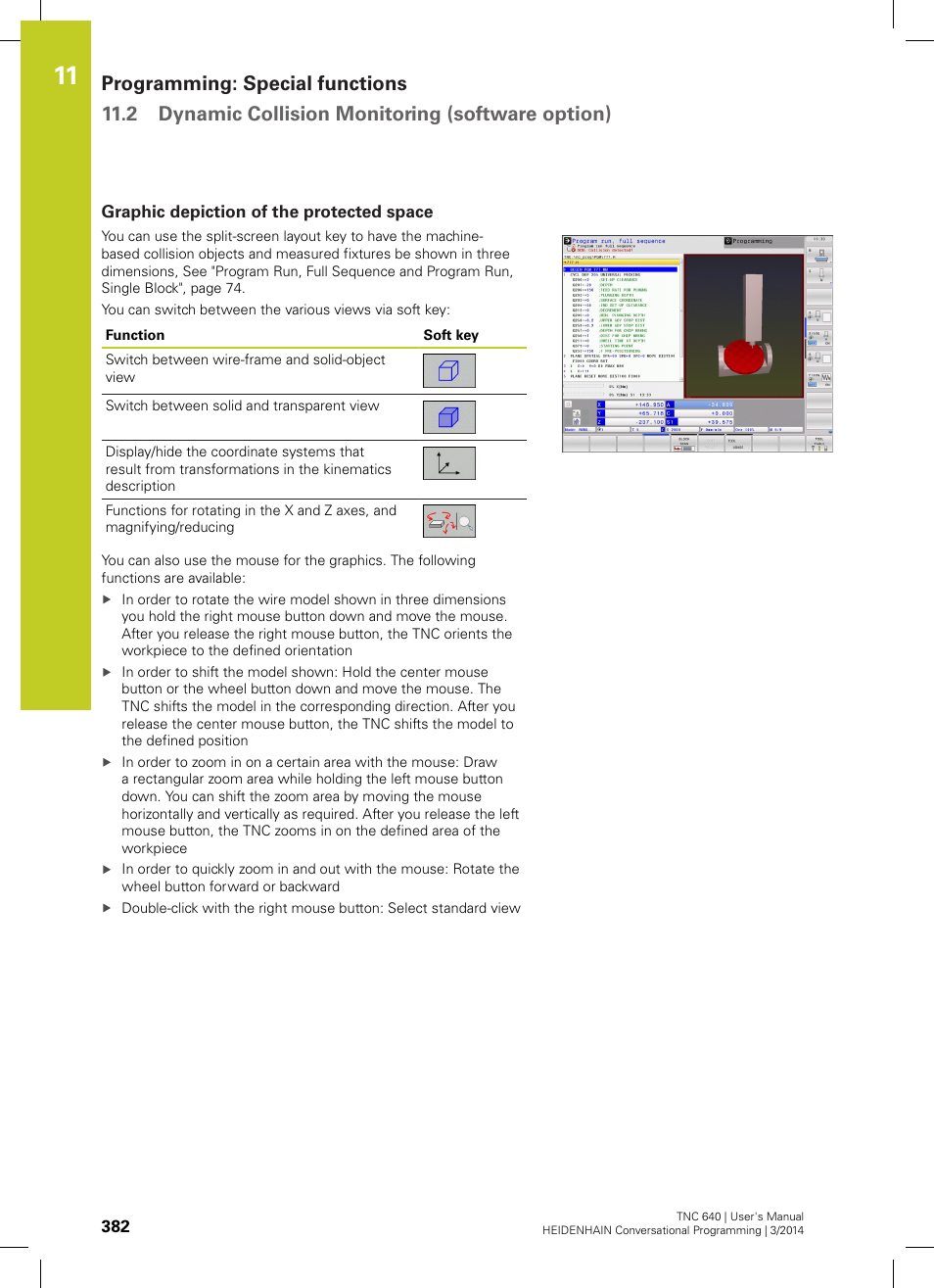 Graphic depiction of the protected space | HEIDENHAIN TNC 640 (34059x-04) User Manual | Page 382 / 679