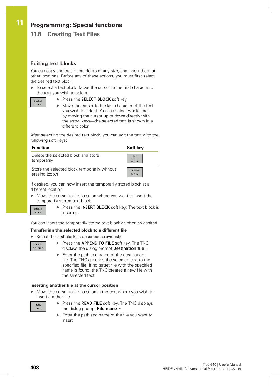 Editing text blocks | HEIDENHAIN TNC 640 (34059x-04) User Manual | Page 408 / 679