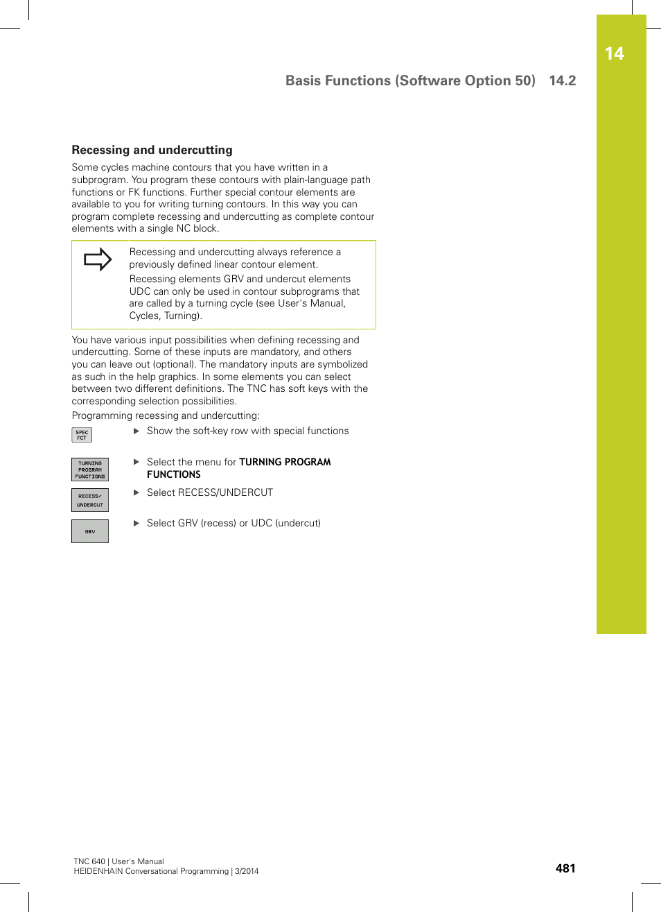 Recessing and undercutting | HEIDENHAIN TNC 640 (34059x-04) User Manual | Page 481 / 679