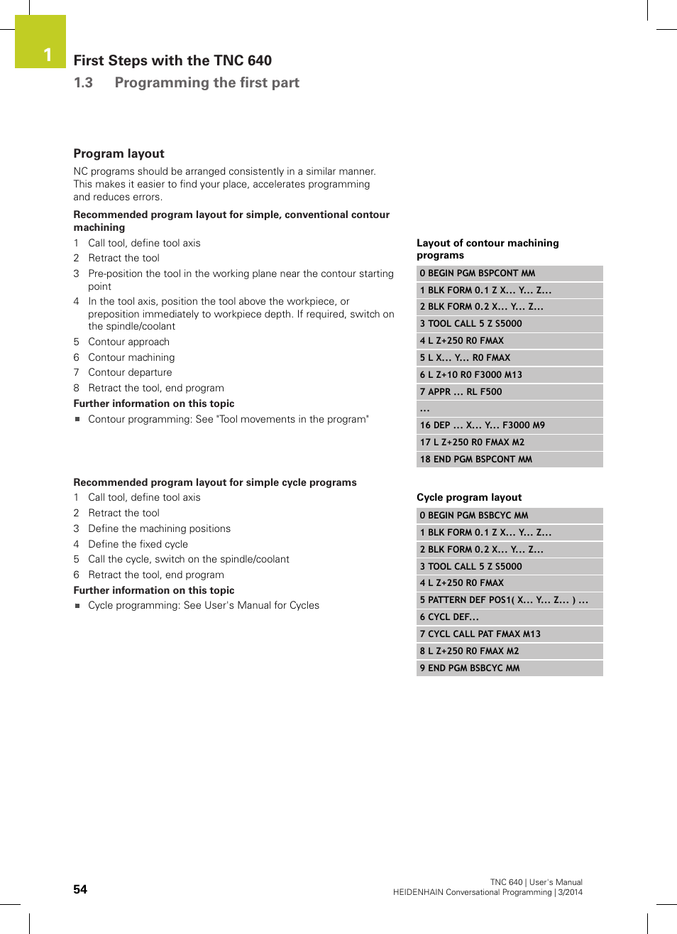 Program layout | HEIDENHAIN TNC 640 (34059x-04) User Manual | Page 54 / 679