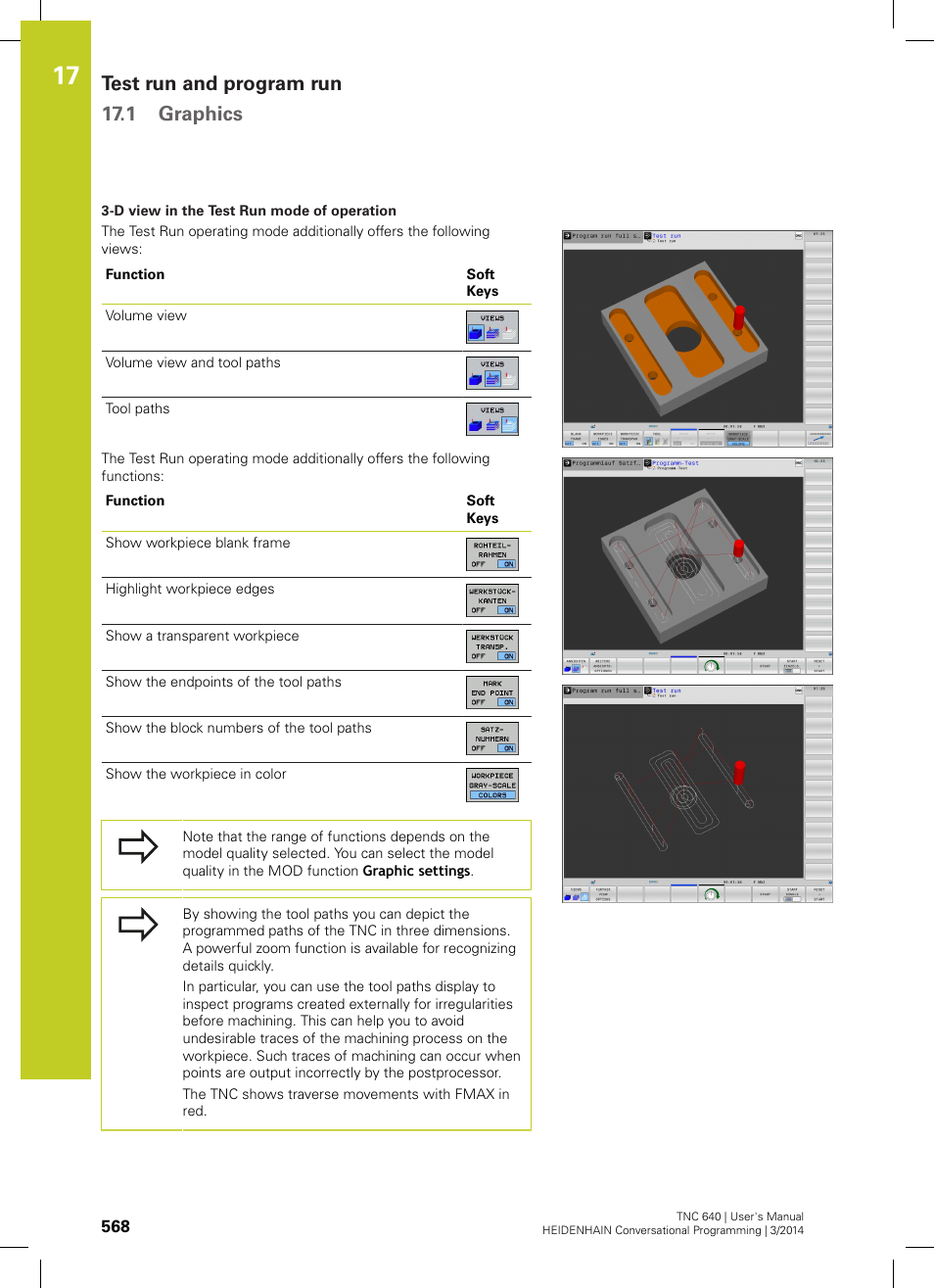 Test run and program run 17.1 graphics | HEIDENHAIN TNC 640 (34059x-04) User Manual | Page 568 / 679