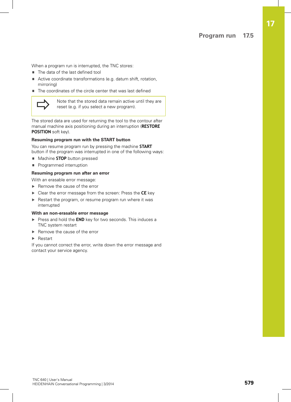 Program run 17.5 | HEIDENHAIN TNC 640 (34059x-04) User Manual | Page 579 / 679