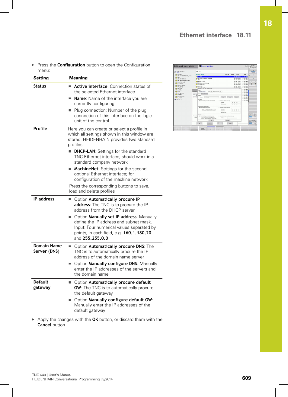 Ethernet interface 18.11 | HEIDENHAIN TNC 640 (34059x-04) User Manual | Page 609 / 679