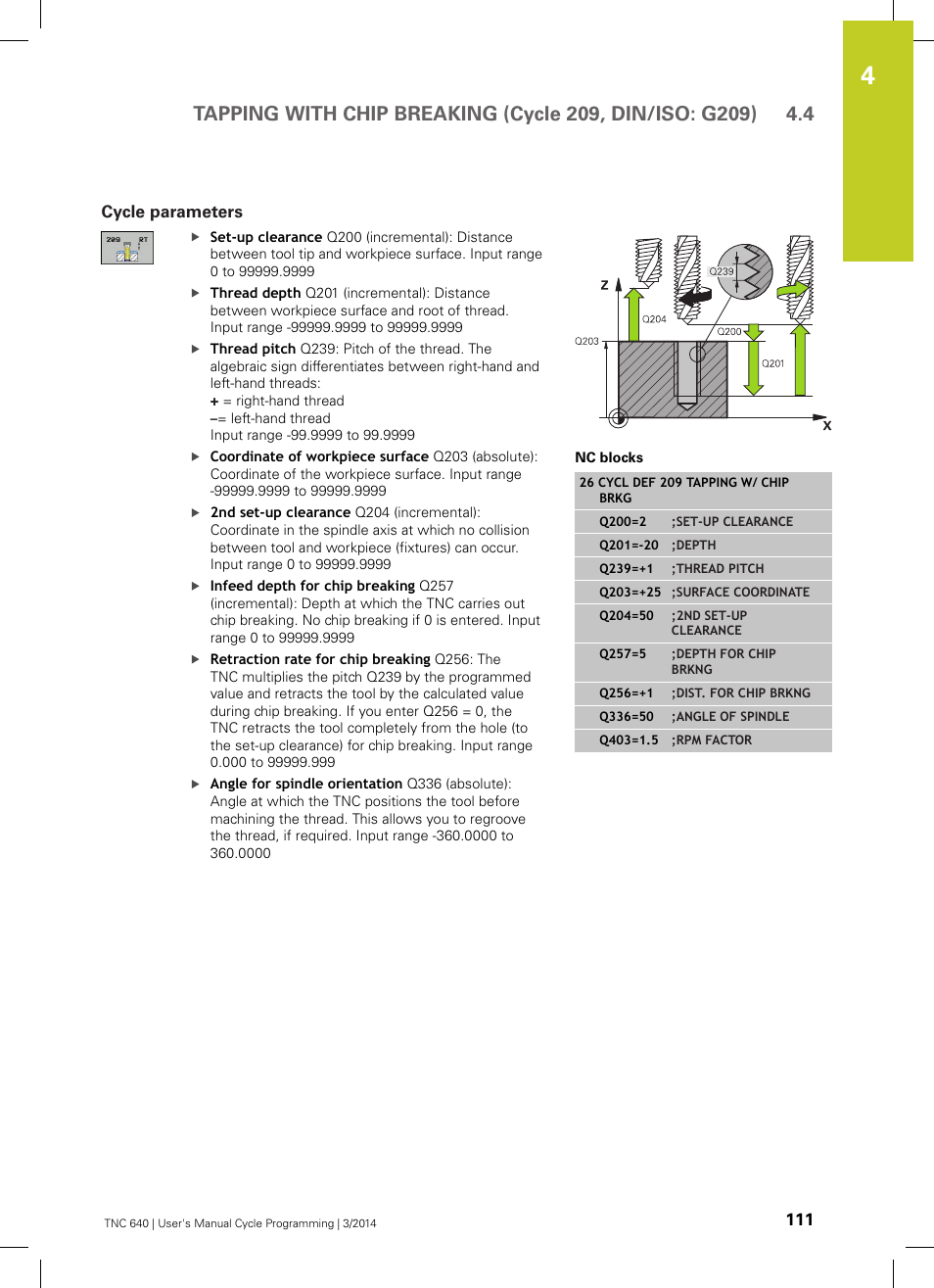 Cycle parameters | HEIDENHAIN TNC 640 (34059x-04) Cycle programming User Manual | Page 111 / 603