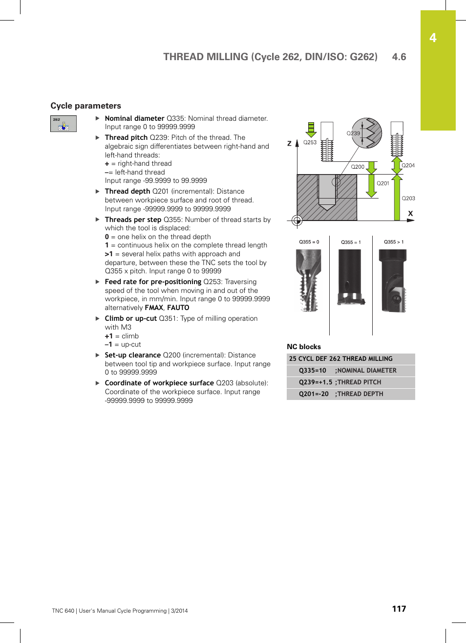 Cycle parameters | HEIDENHAIN TNC 640 (34059x-04) Cycle programming User Manual | Page 117 / 603