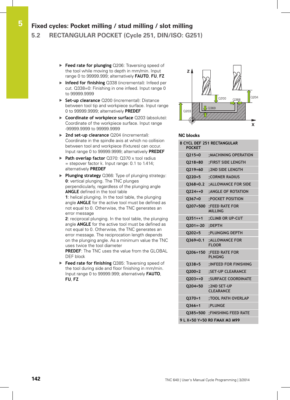 HEIDENHAIN TNC 640 (34059x-04) Cycle programming User Manual | Page 142 / 603