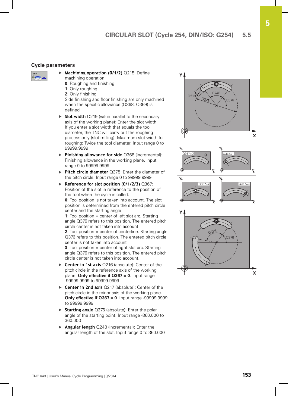 Cycle parameters | HEIDENHAIN TNC 640 (34059x-04) Cycle programming User Manual | Page 153 / 603