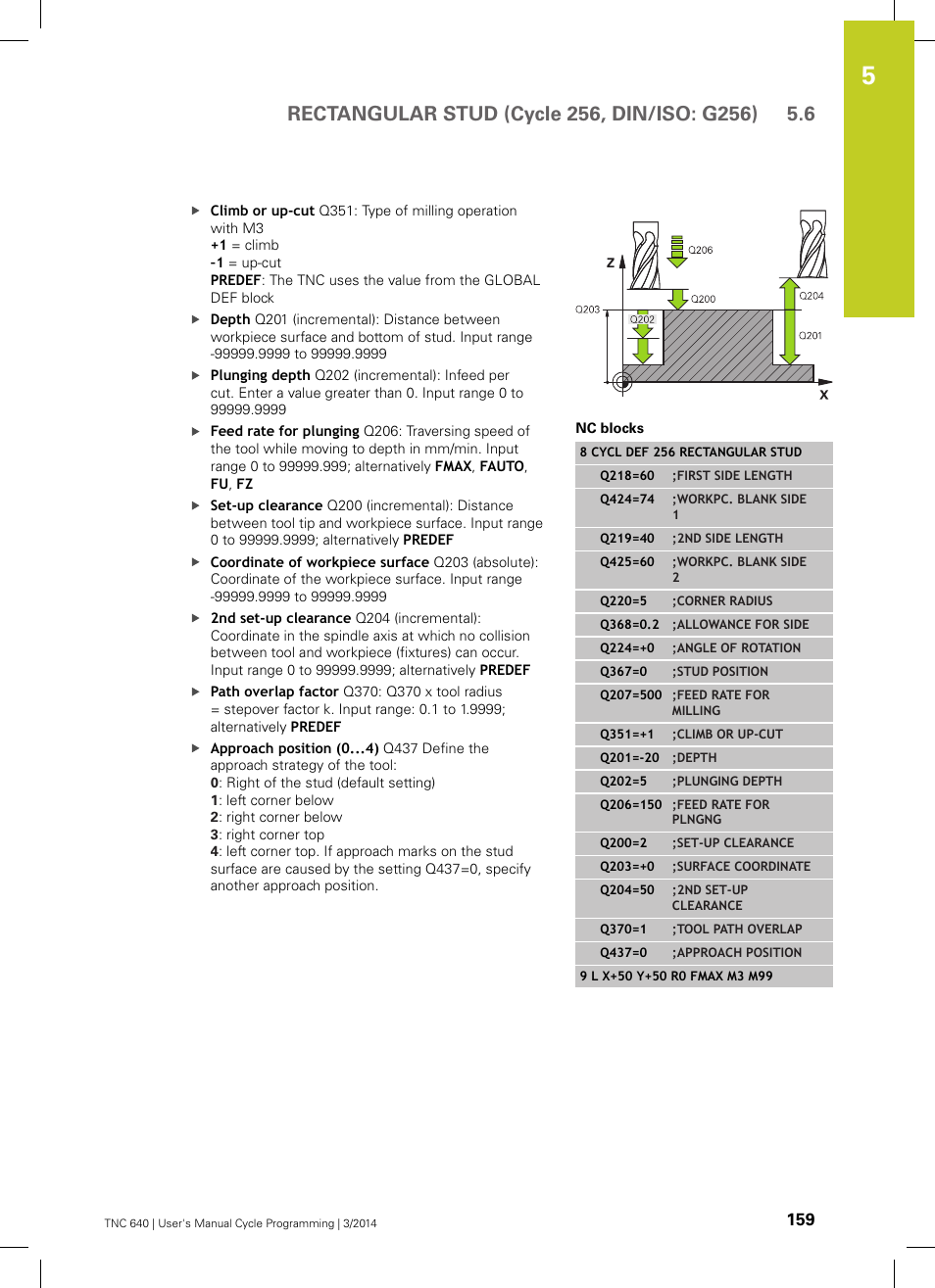 HEIDENHAIN TNC 640 (34059x-04) Cycle programming User Manual | Page 159 / 603