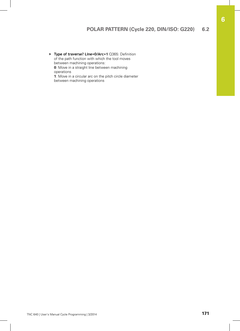 HEIDENHAIN TNC 640 (34059x-04) Cycle programming User Manual | Page 171 / 603