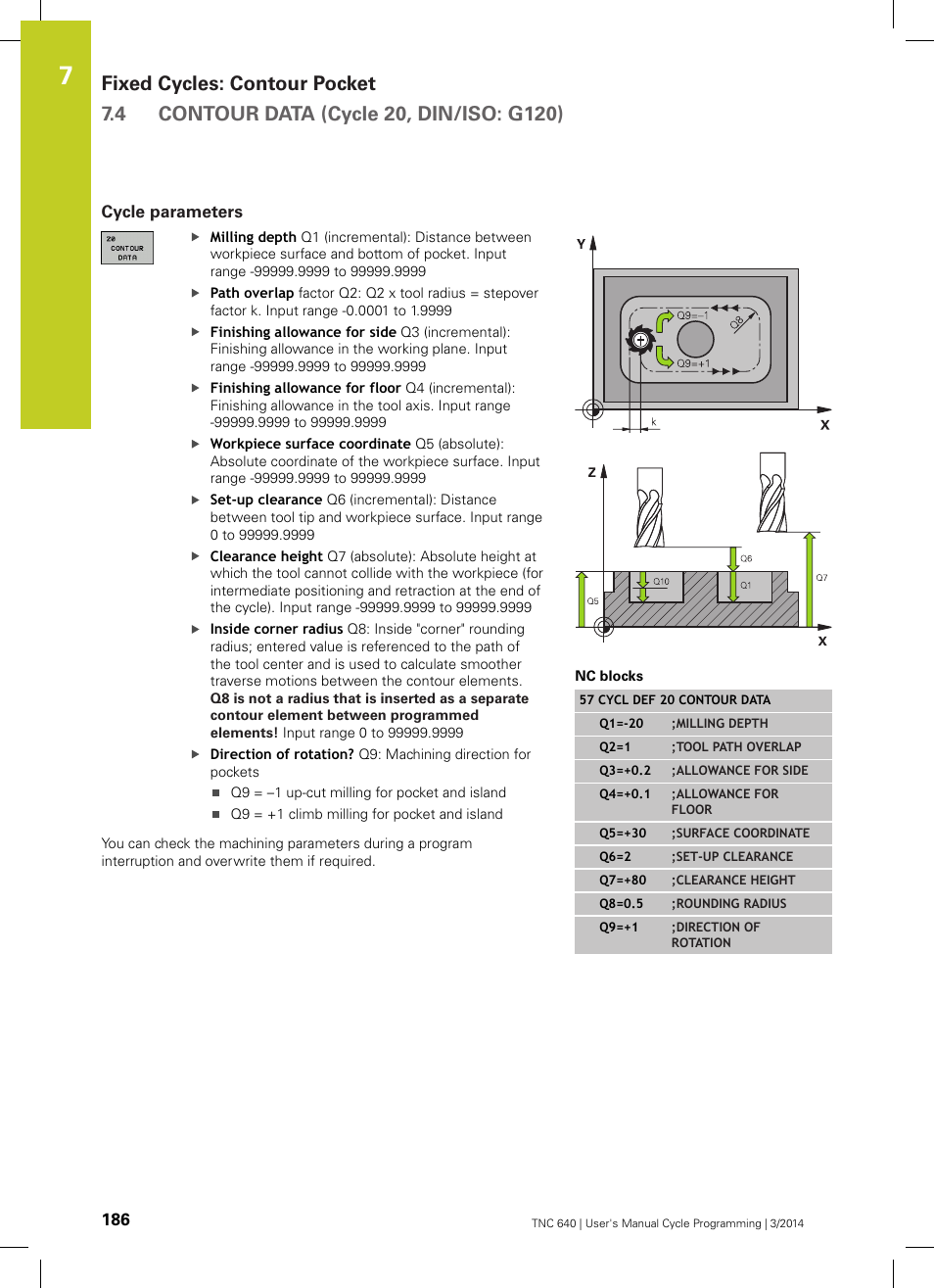 Cycle parameters | HEIDENHAIN TNC 640 (34059x-04) Cycle programming User Manual | Page 186 / 603