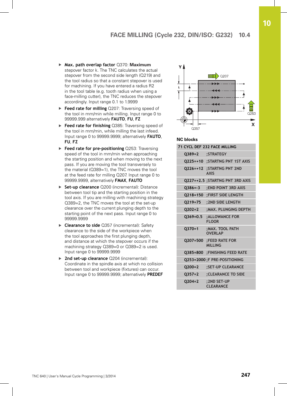 HEIDENHAIN TNC 640 (34059x-04) Cycle programming User Manual | Page 247 / 603