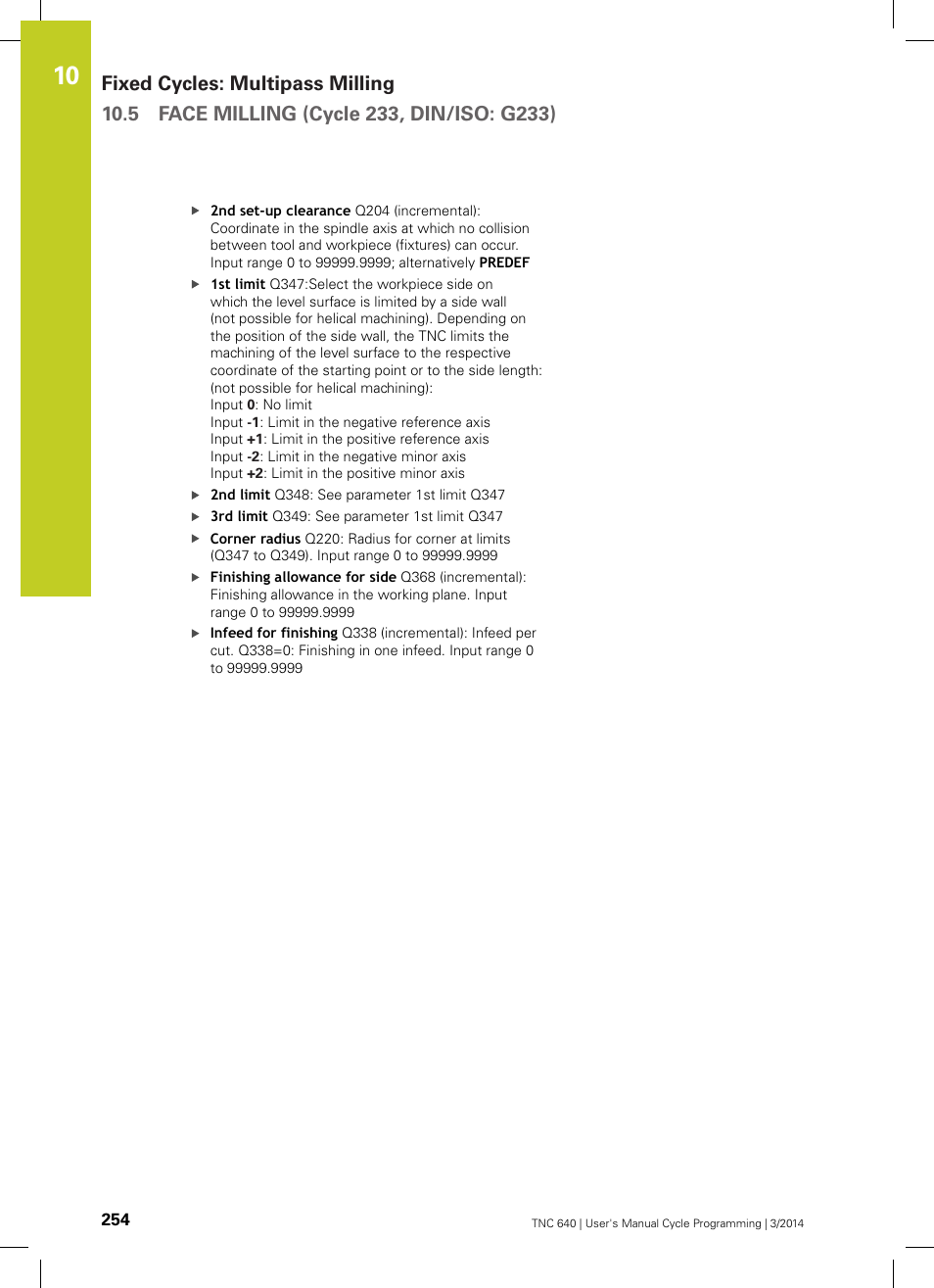 HEIDENHAIN TNC 640 (34059x-04) Cycle programming User Manual | Page 254 / 603