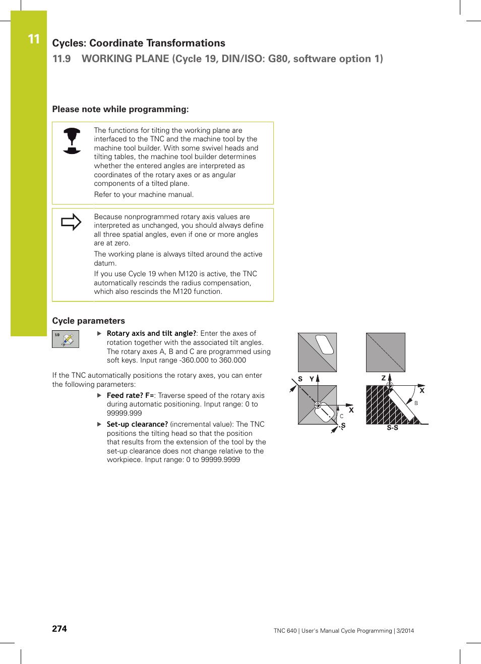 Please note while programming, Cycle parameters | HEIDENHAIN TNC 640 (34059x-04) Cycle programming User Manual | Page 274 / 603