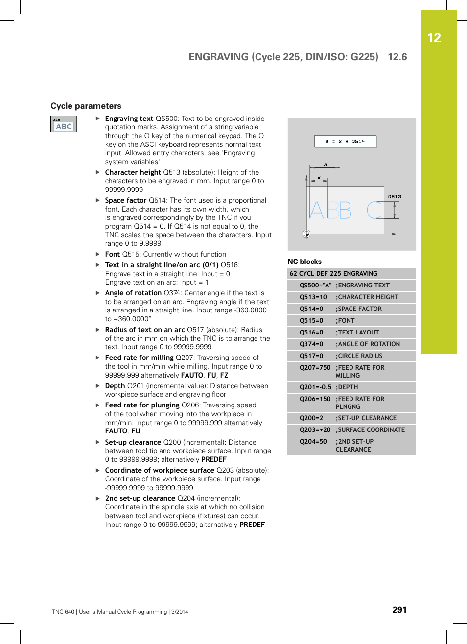 Cycle parameters | HEIDENHAIN TNC 640 (34059x-04) Cycle programming User Manual | Page 291 / 603