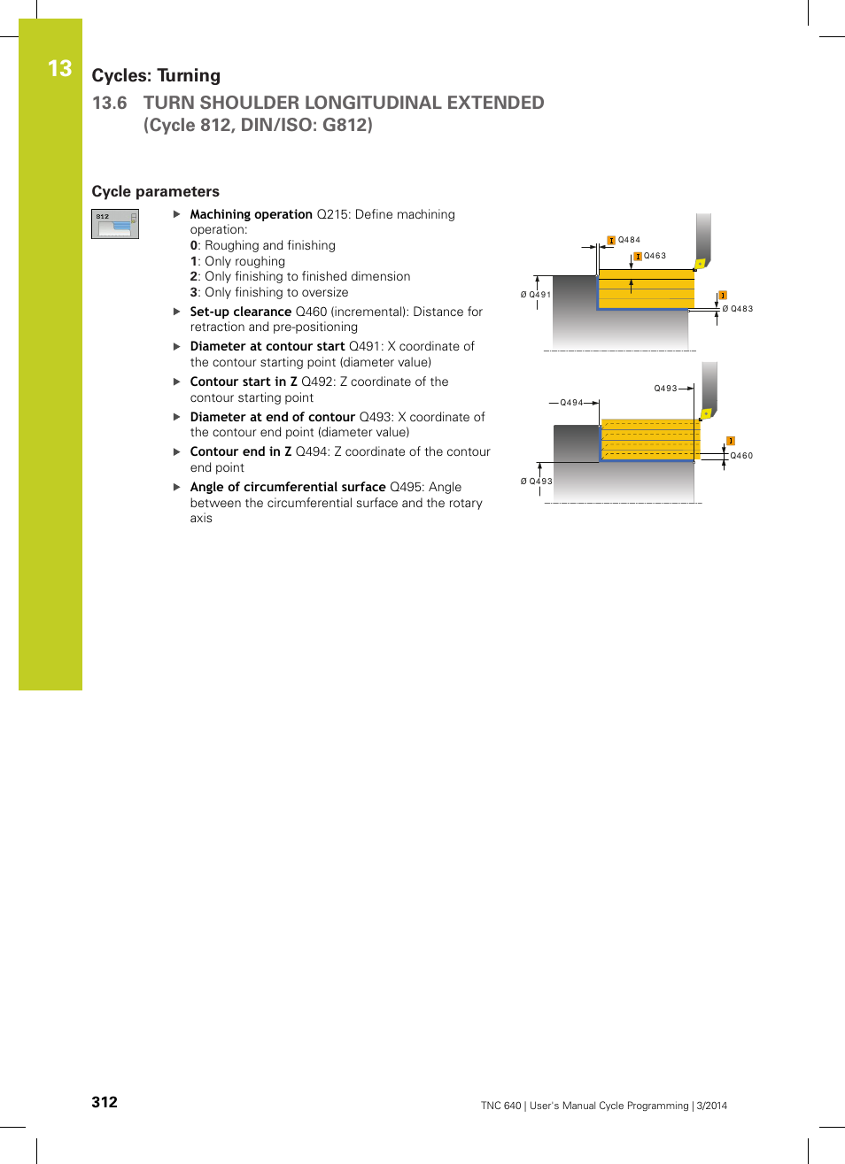 Cycle parameters | HEIDENHAIN TNC 640 (34059x-04) Cycle programming User Manual | Page 312 / 603