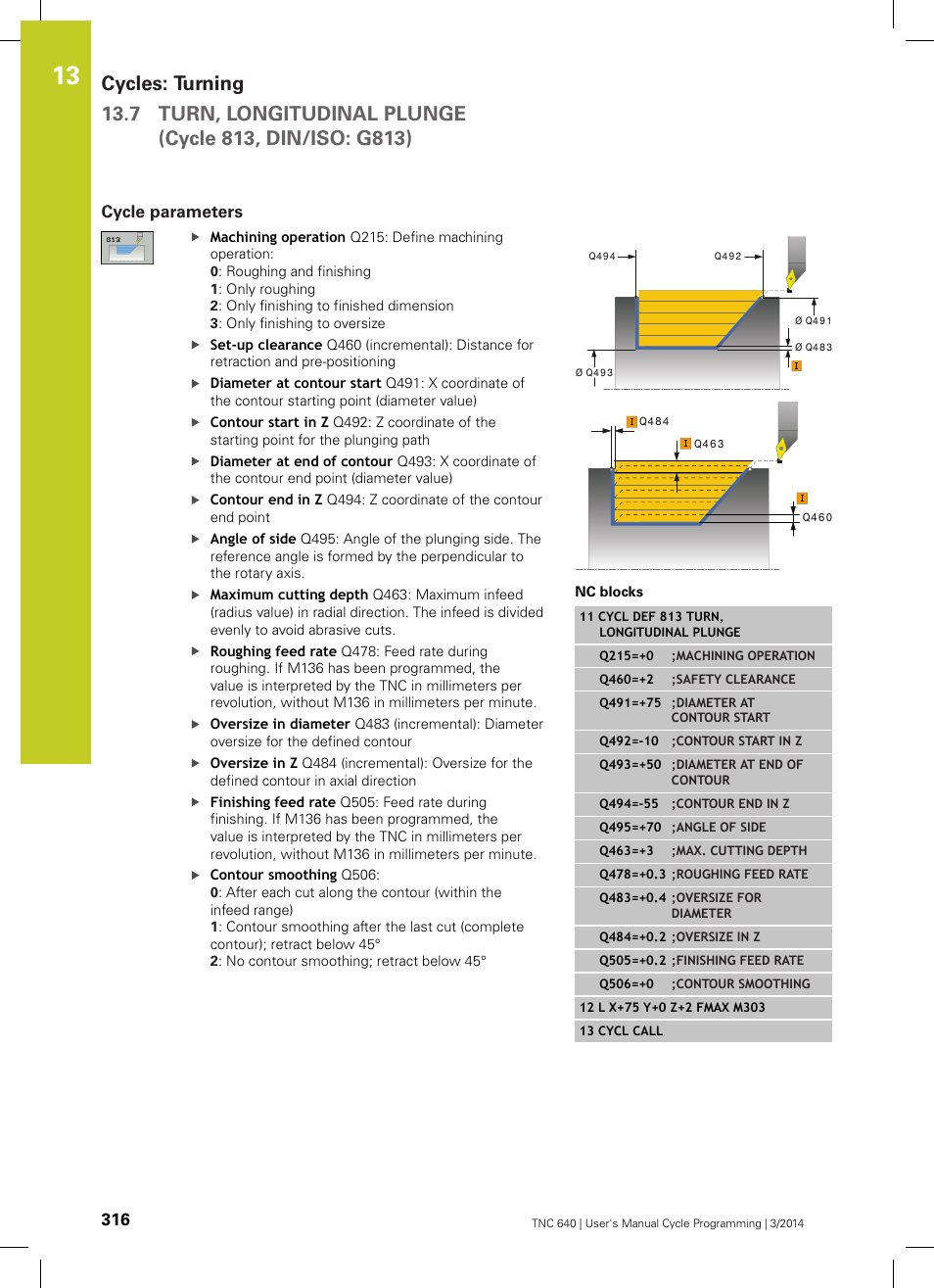 Cycle parameters | HEIDENHAIN TNC 640 (34059x-04) Cycle programming User Manual | Page 316 / 603