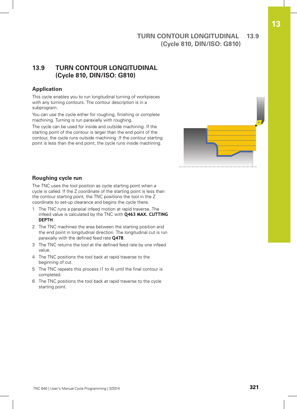 Application, Roughing cycle run | HEIDENHAIN TNC 640 (34059x-04) Cycle programming User Manual | Page 321 / 603