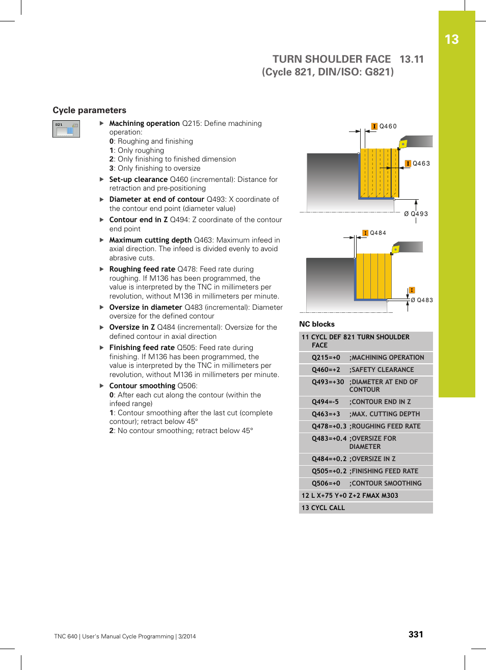 Cycle parameters | HEIDENHAIN TNC 640 (34059x-04) Cycle programming User Manual | Page 331 / 603