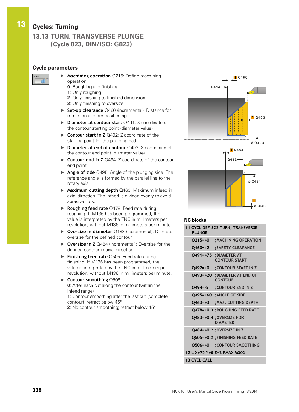 Cycle parameters | HEIDENHAIN TNC 640 (34059x-04) Cycle programming User Manual | Page 338 / 603