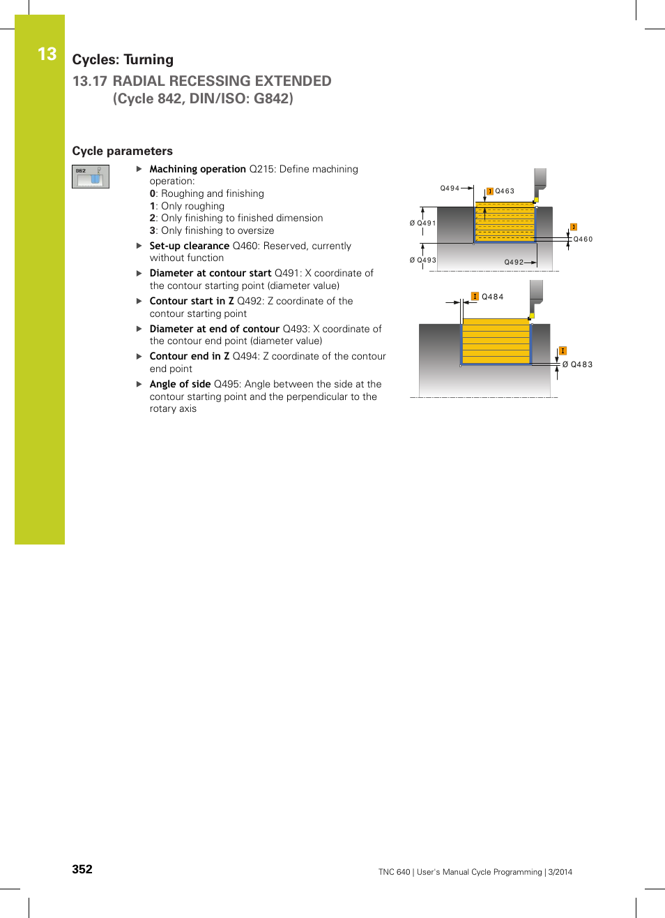 Cycle parameters | HEIDENHAIN TNC 640 (34059x-04) Cycle programming User Manual | Page 352 / 603