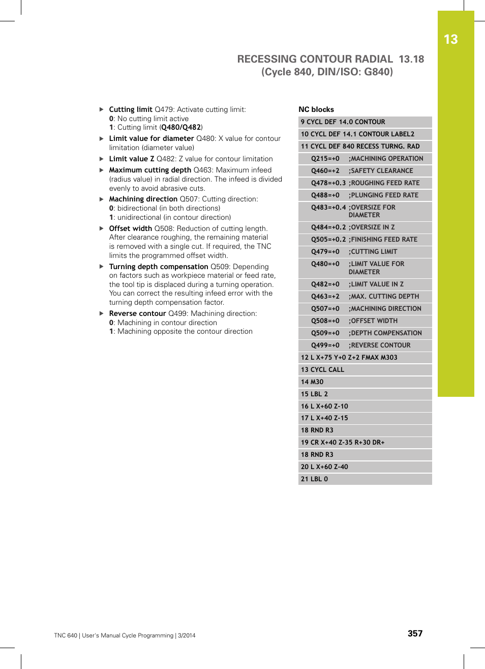 HEIDENHAIN TNC 640 (34059x-04) Cycle programming User Manual | Page 357 / 603