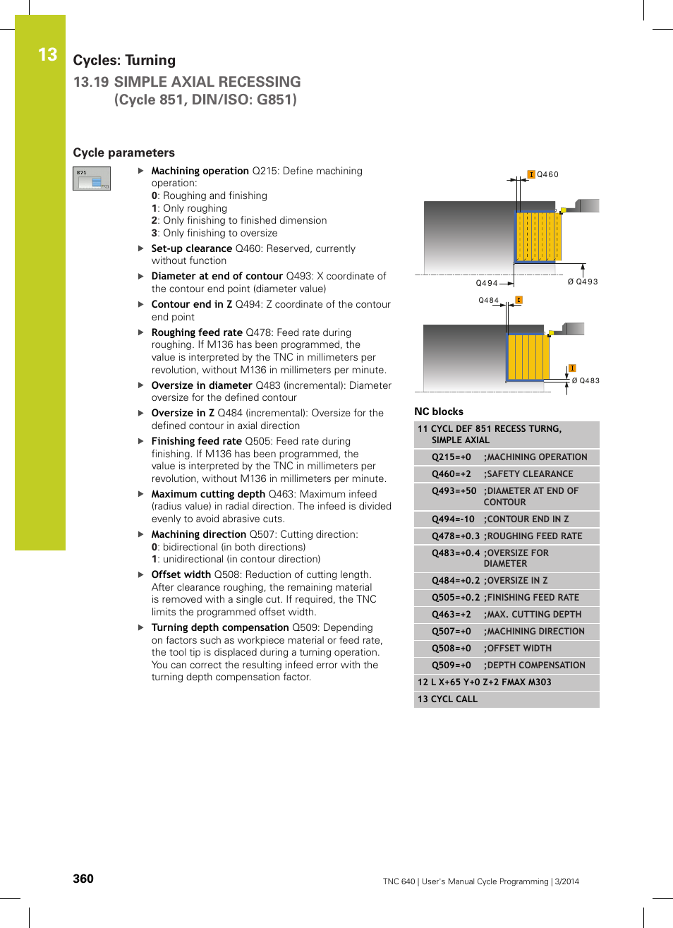 Cycle parameters | HEIDENHAIN TNC 640 (34059x-04) Cycle programming User Manual | Page 360 / 603
